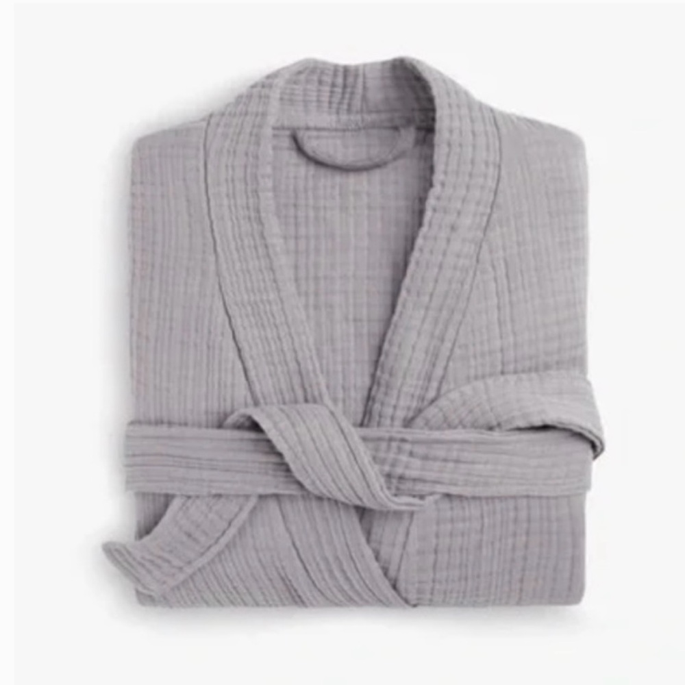 Parachute Home Luxury Cloud Cotton Robe in Gray